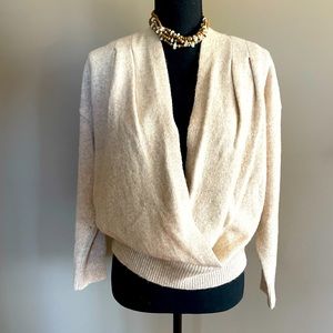Astr The Label cross front sweater-NWOT; cream; size medium